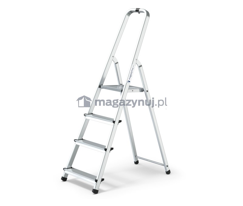 Drabina aluminiowa 5 stopni, wytrzymałość 125 kg - HOME