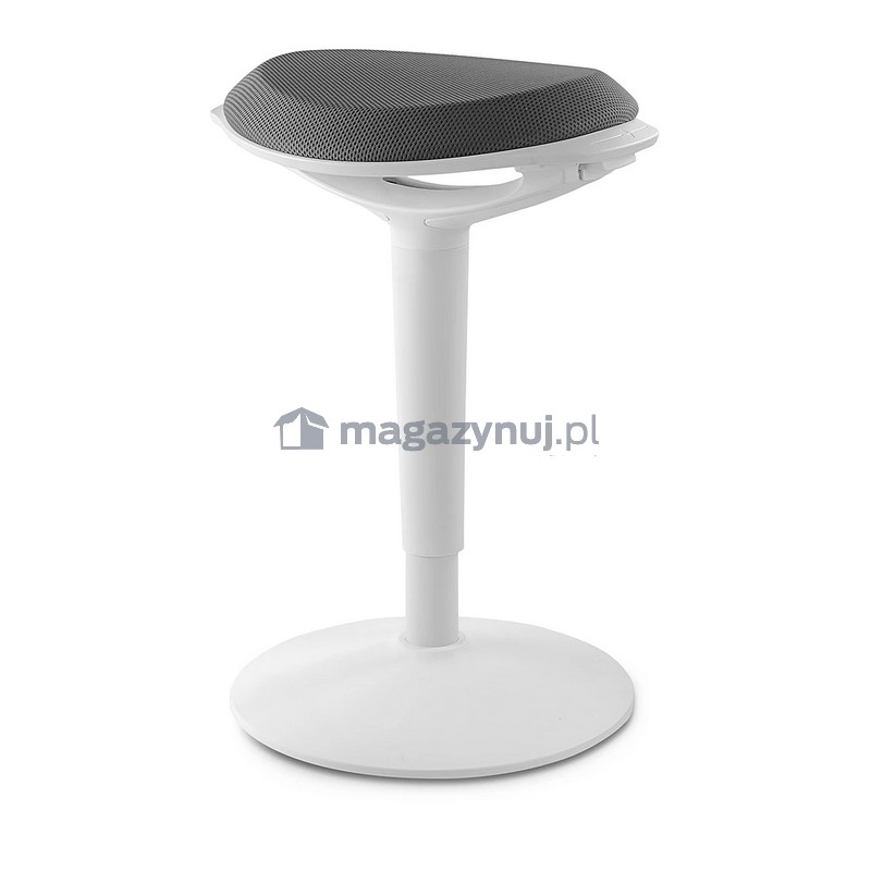 Ergonomiczny hoker balansujący Spacetronik Zippy (biało-szary) 