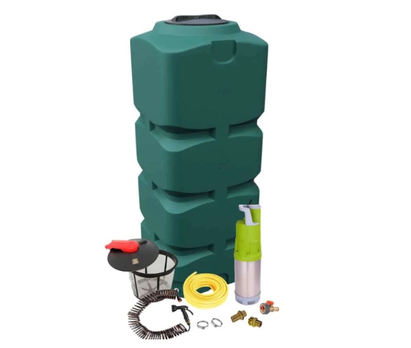 Gotowy zestaw do podlewania 1000 l BK zielony z pompą Multi Diver Evo z sitem