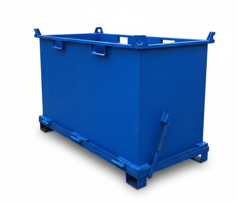 Koleba samowyładowcza z otwieranym dnem 1000 l, wym. 1344 x 940 x 1294 mm