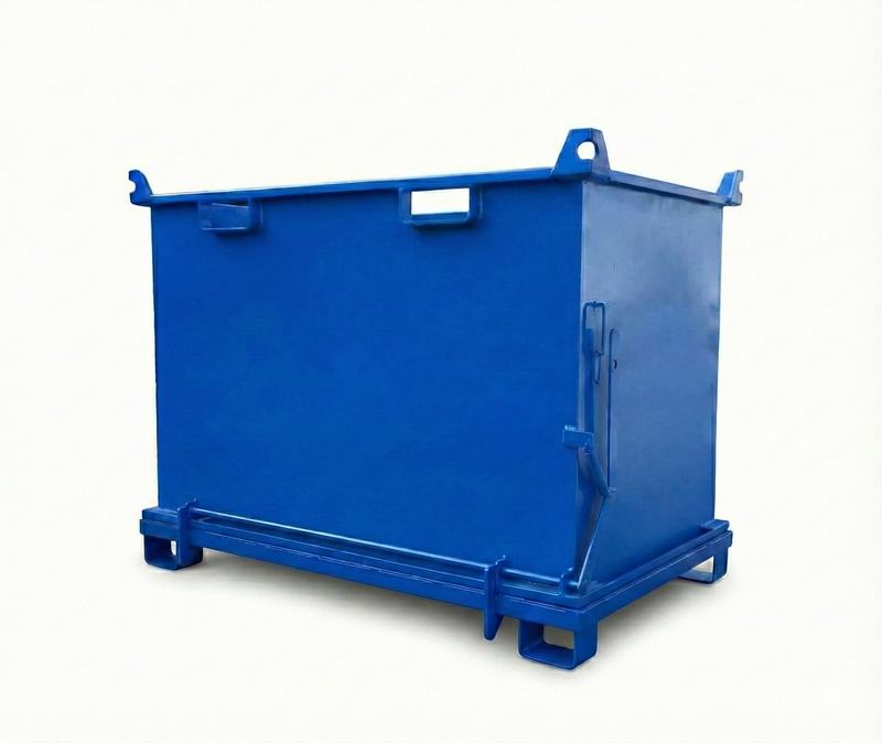 Kontener samowyładowczy z otwieranym dnem 1300 l, wym. 1704 x 940 x 1294 mm