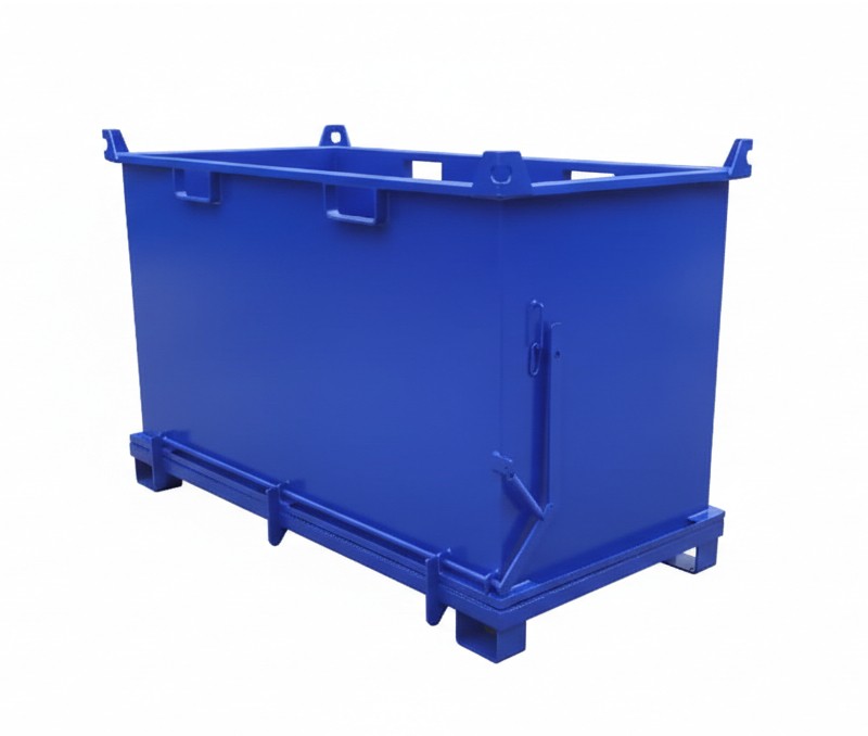 Koleba samowyładowcza z otwieranym dnem 1500 l, wym. 1874 x 940 x 1294 mm