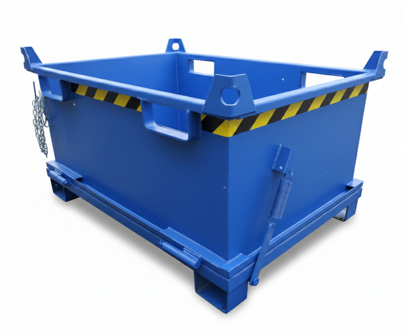 Kontener samowyładowczy z otwieranym dnem 500 l, wym. 1344 x 940 x 764 mm