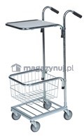 Mały wózek sklepowy, marketowy. Wym: 660x385x1090mm, 1 koszyk
