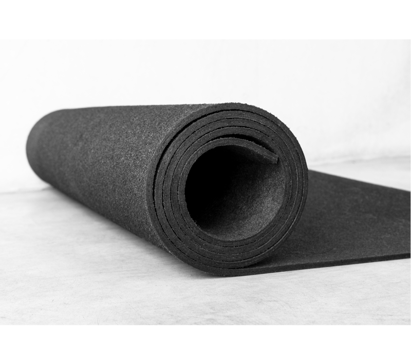 Mata gumowa antywibracyjna REKOFLAT HD rolka, wym. 1,2  x 5 m - grubość 6 mm