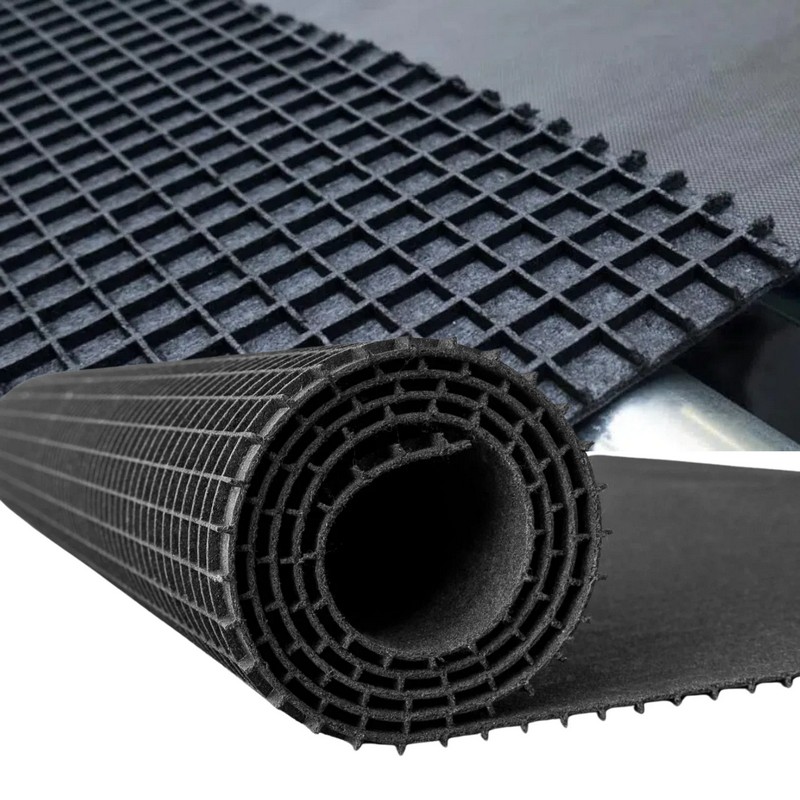 Mata gumowa ryflowana REKOSQUARE rolka, wym. 1,2 x 10 m