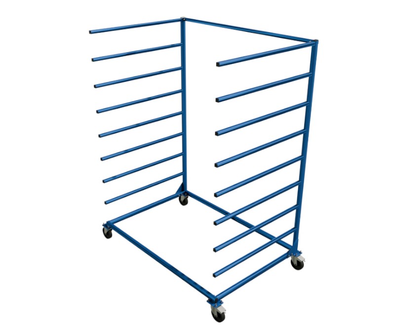 Mobilny regał wspornikowy jednostronny wym. 1500x1000x2000 mm - 2 stojaki