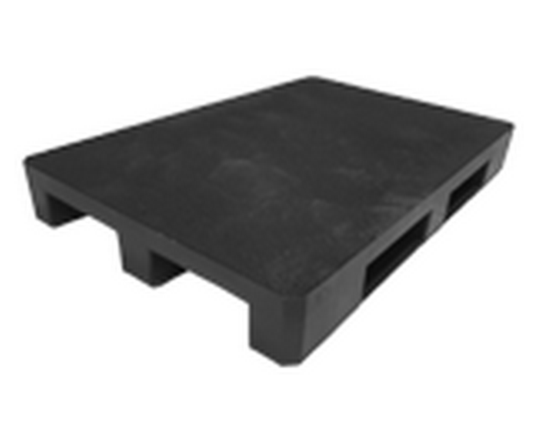 Paleta plastikowa Euro HD wzmocniona 1200 x 800 mm, z płozami z powierzchnią antypoślizgową