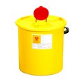 Plastikowy pojemnik na odpady ostre z otworem wrzutowym wym. 75 x 33 mm, poj. 10l	