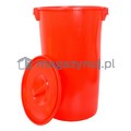 Plastikowy pojemnik zbiorczy na odpady medyczne 60l z pokrywą pełną	