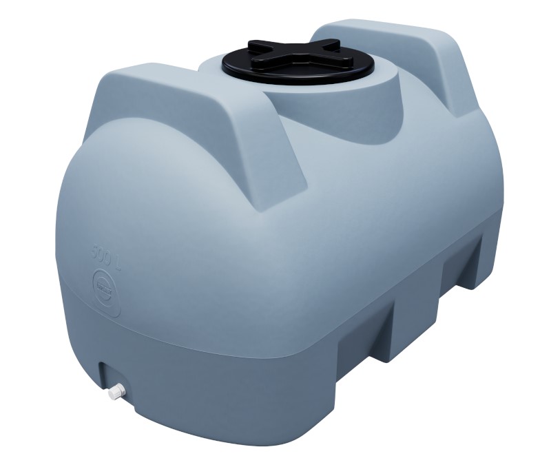 Plastikowy zbiornik G-500 szary (wym. 132 x 81,8 x 72,6 cm)