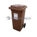 Pojemnik do odpadów BIO na kółkach, pojemność 120 l (z wentylacją)