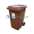 Pojemnik do odpadów BIO na kółkach, pojemność 240 l (z wentylacją)