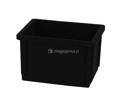 Pojemnik magazynowy o wym. 40 x 30 cm, kolor czarny, bez atestu na kontakt z żywnością