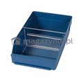 Pojemnik plastikowy warsztatowy z przekładkami. Wym: 300x180x95mm