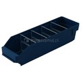 Pojemnik plastikowy warsztatowy z przekładkami. Wym: 400x120x95mm	