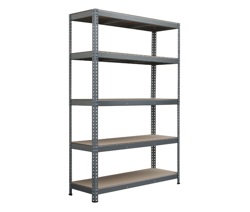 Regał magazynowy, 5 półek, skręcany wym. 120 x 40 x 180 cm, nośność 200 kg na półkę MDF