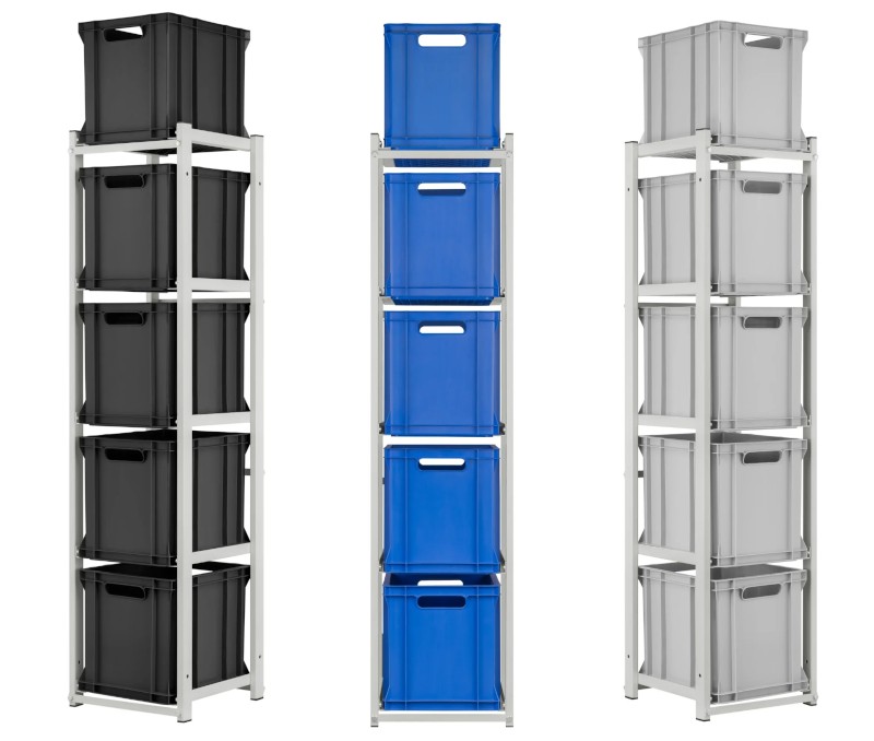 Regał z pojemnikami o wym. 400 x 300 x 320 mm