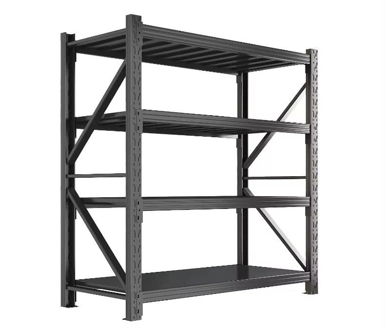 Stalowy regał magazynowy, 4 półki, wym. 200 x 60 x 200 cm 