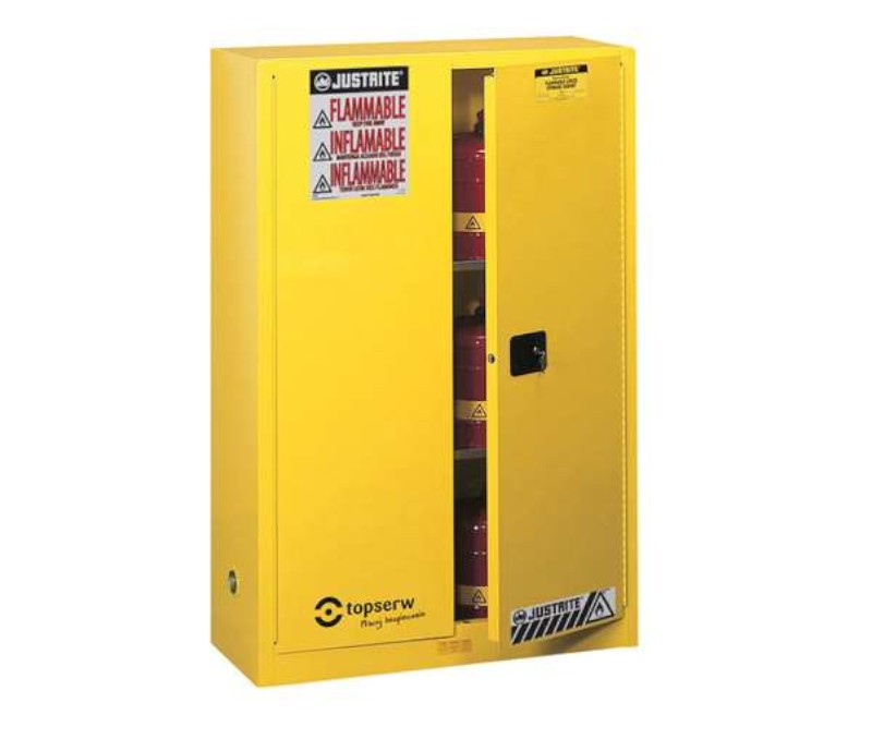 Szafa bezpieczeństwa na płyny łatwopalne 170l żółta FM OSHA NFPA wym. 1092 x 457 x 1651 mm