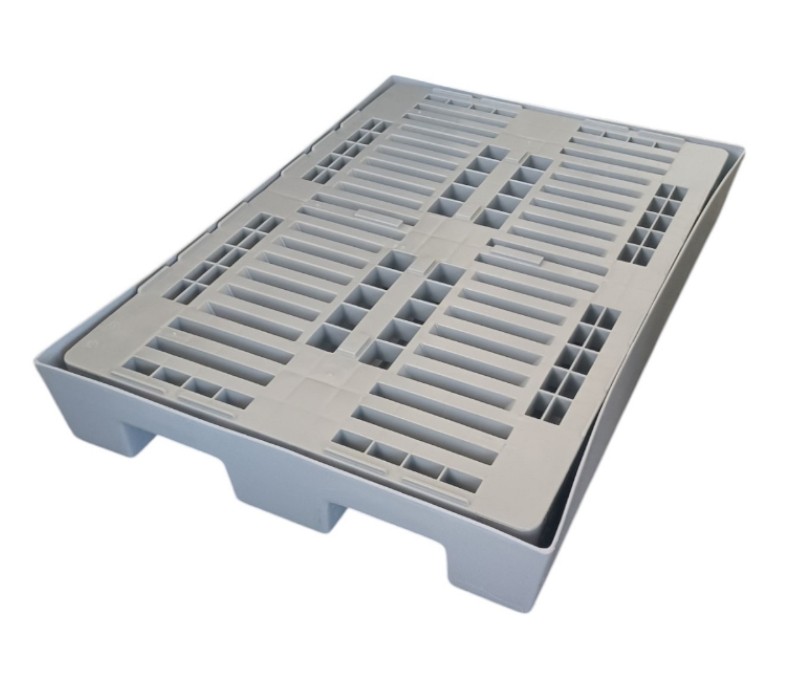 Wanna wychwytowa z kratownicą o pojemności 115 l, H1 kolor popielate, wym. 1250 x 850 x 170 mm