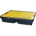 Wanna wychwytowa z żółtą kratownicą o pojemności 40 l, wym. 800 x 600 x 155 mm