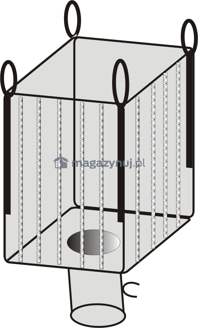 Worek BIG BAG 03A. 4 uchwyty, tkanina ażurowa wym. 900x900x1700mm - 20 szt.