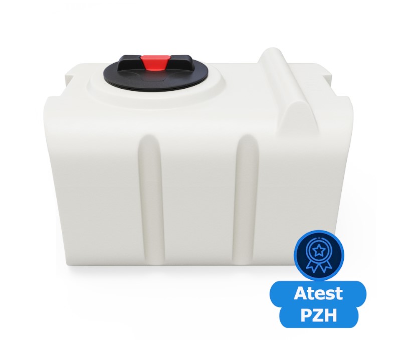 Zbiornik plastikowy 100 l SKE (wym. 70 x 49 x 44 cm) - szczelny