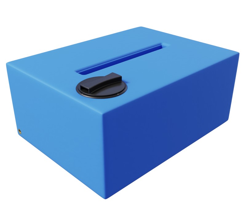 Zbiornik plastikowy 130 l SP niebieski transportowy (wym. 80 x 60 x 35 cm)