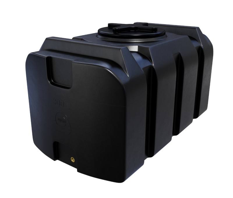 Zbiornik plastikowy 300-1 l SK czarny, do transportu (wym. 110 x 61 x 61 cm)