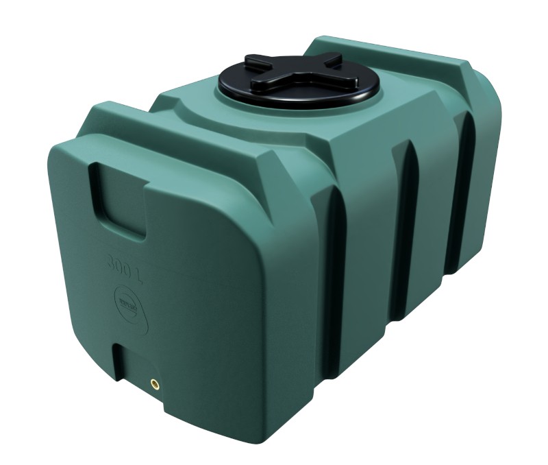 Zbiornik plastikowy 300-1 l SK zielony, do transportu (wym. 110 x 61 x 61 cm) 