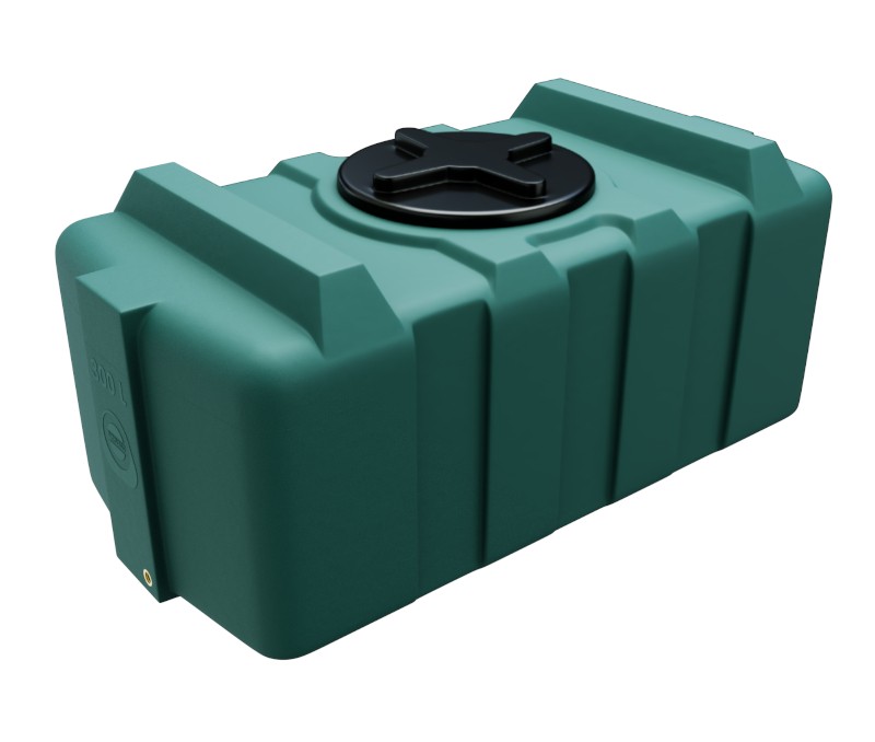 Zbiornik plastikowy 300 l SG, kolor zielony, wym. 120 x 60 x 51 cm