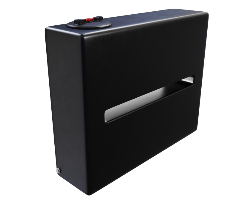 Zbiornik plastikowy 400 l SPV czarny transportowy (wym. 125 x 35 x 101 cm)