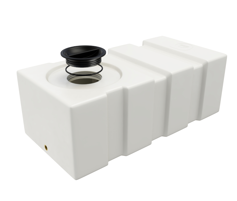 Zbiornik plastikowy 80 l P biały, transportowy (wym. 78 x 39 x 28 cm)