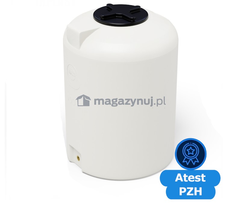 Zbiornik plastikowy biały, beczka 100 l (średnica: 48 cm)