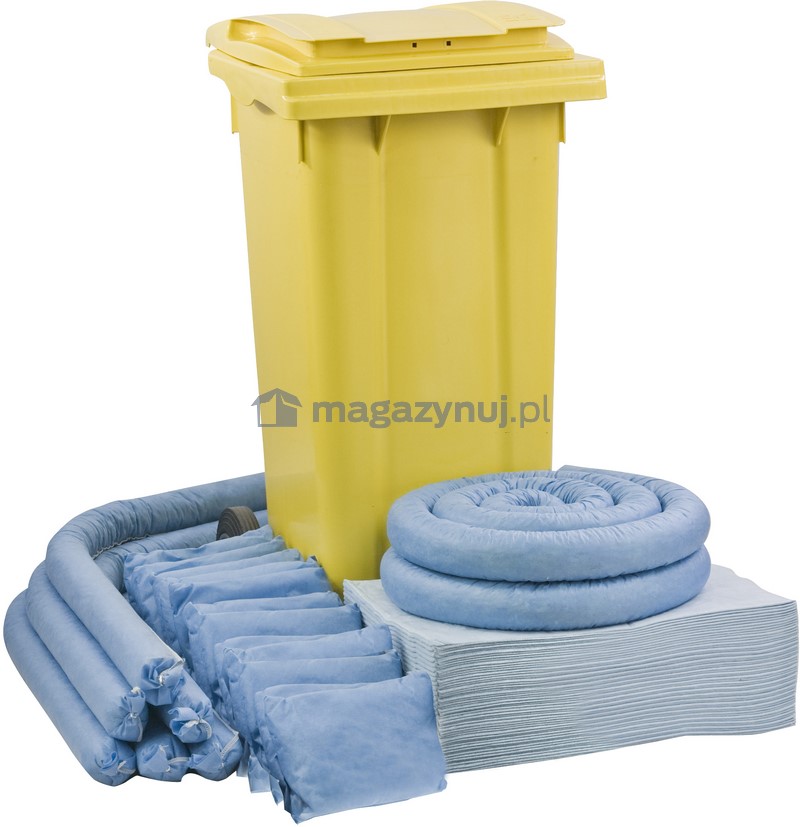 Zestaw sorbentów, mobilny Whelly 120 - sorbenty do oleju (absorpcja 112 l)