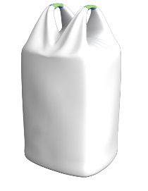 Worek BIG BAG 2 uchwyty, góra otwarta, dno zamknięte (wym. 625 x 625 x 1200 mm)