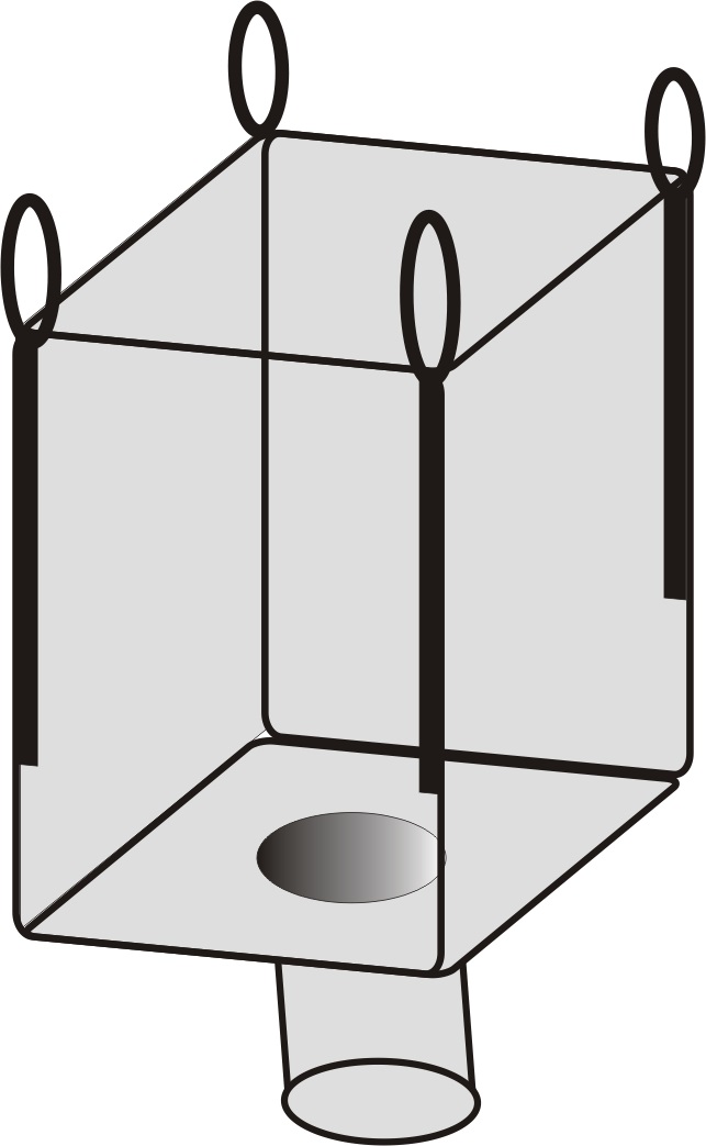 Worek BIG BAG 03A. 4 uchwyty, tkanina ażurowa wym. 900x900x1700mm - 20 szt.