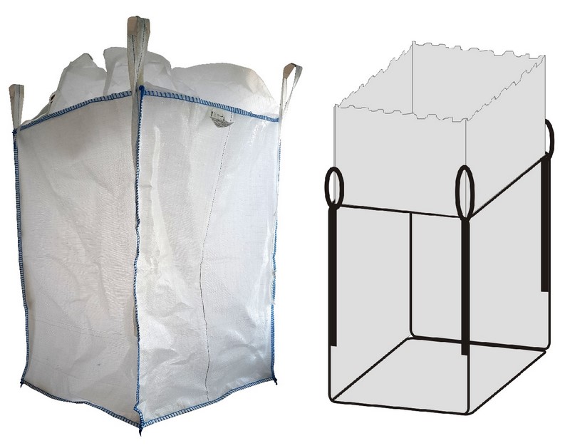 Worek wielkogabarytowy BIG BAG 15. 4 uchwyty, wym. 700x1100x1200mm - 20 szt.