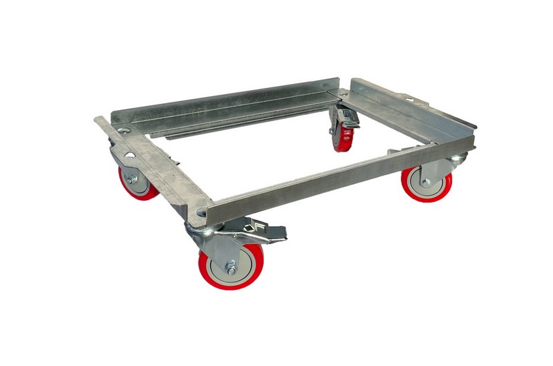 Wózek do pojemników transportowych EURO - 60x40 cm (stal ocynkowana)