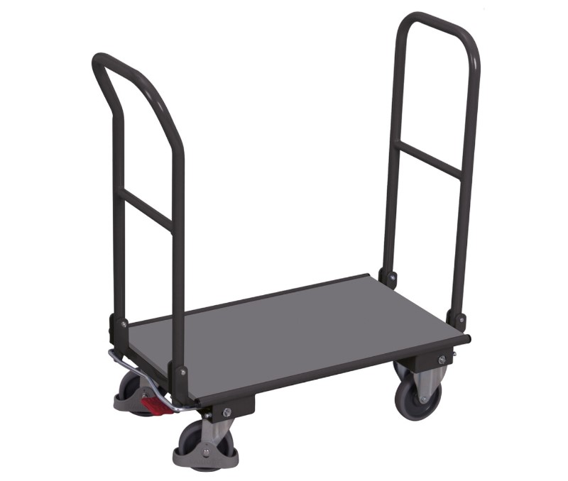 Wózek dwuburtowy ze składanymi poręczami wym. 850x450x940 - ładowność 150 kg